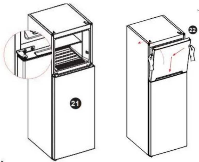 BRANDT BFD6542NX - Inversion du sens d'ouverture des portes - 12
