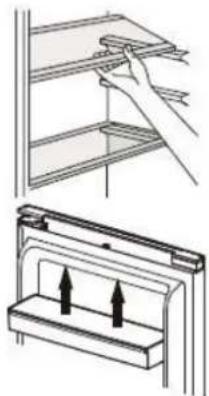 BRANDT BFD6542NX - Colocacion de los balconones de puerta - 1