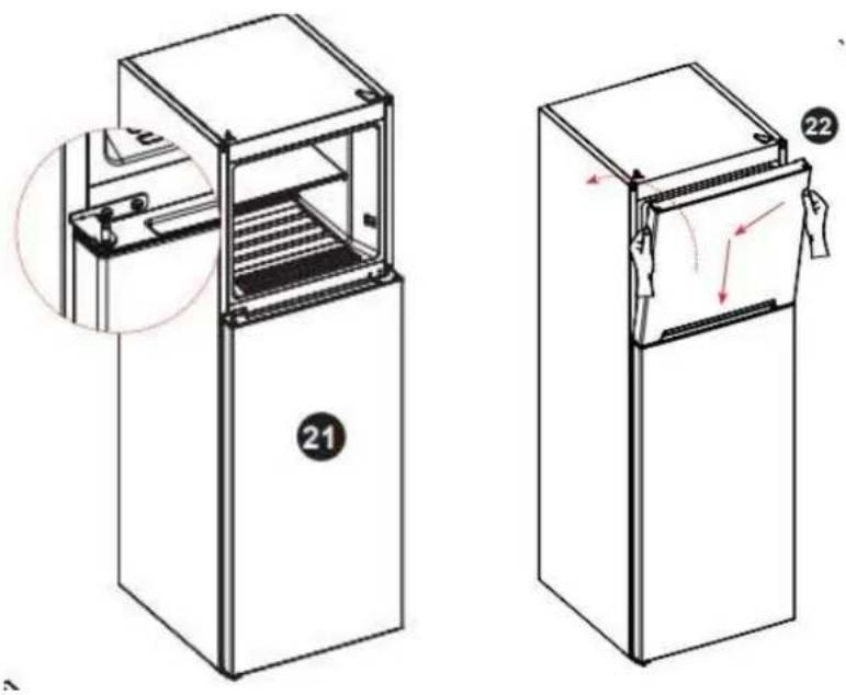 BRANDT BFD6542NW - Reversing the opening direction of the doors - 12