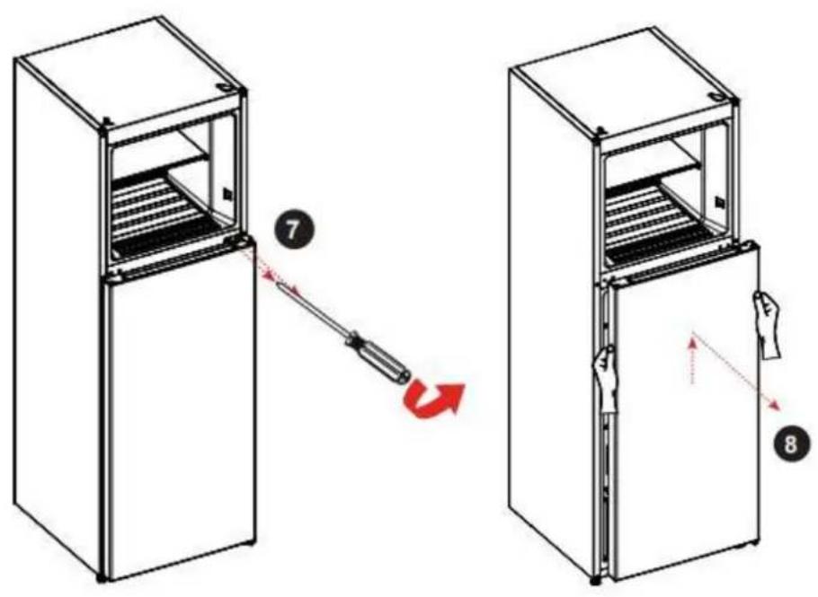 BRANDT BFD6542NW - Inversion du sens d'ouverture des portes - 4