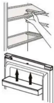 BRANDT BFD6542NW - Colocacion de los balconones de puerta - 1
