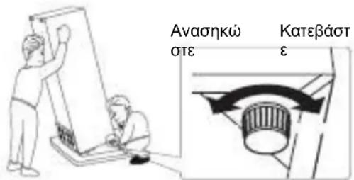 BRANDT BFD6542NW - Δiaikασia προσαρογής των ποδιών στο μπροστίνό μέρος του προίόντος - 1