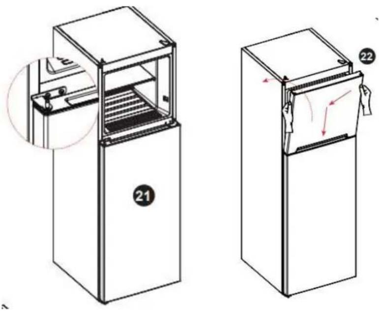 BRANDT BFD6542NW - Inversión del sentido de aperture de las puertas - 12
