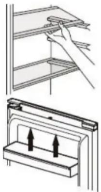 BRANDT BFD6510EW - Colocación de los balcones de puerta - 1