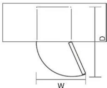 BRANDT BFD6510EW - Space required - 1