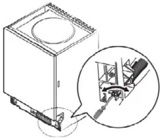 BRANDT BDF534DX - Étape 3. Réglage de la tension du ressort de porte - 1