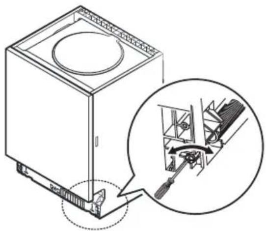 BRANDT BDF534DX - Step 3. Tension adjustment of the door spring - 1