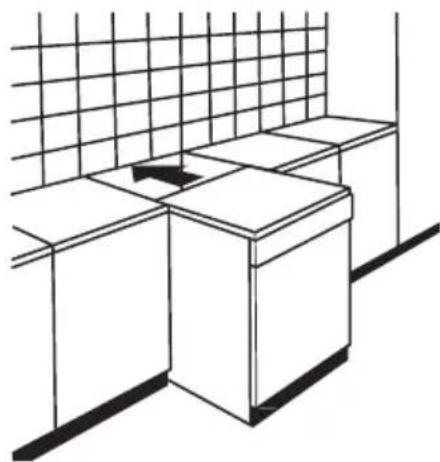 BRANDT BDF424VDX - Installation entre des placards - 1