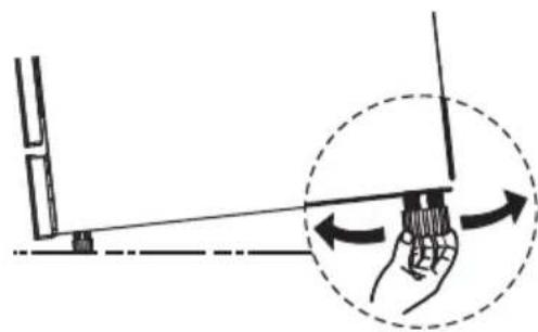 BRANDT BF3424CW - Levelling the appliance - 1