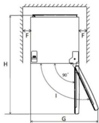 BRANDT BFC8600EX - Space required - 2