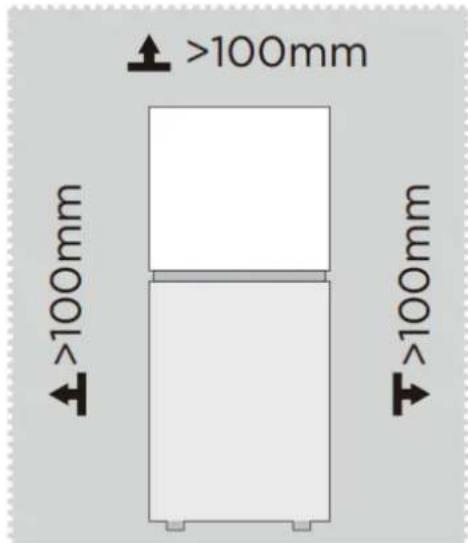 BRANDT BFD4355EW - Dimensions and clearances - 1