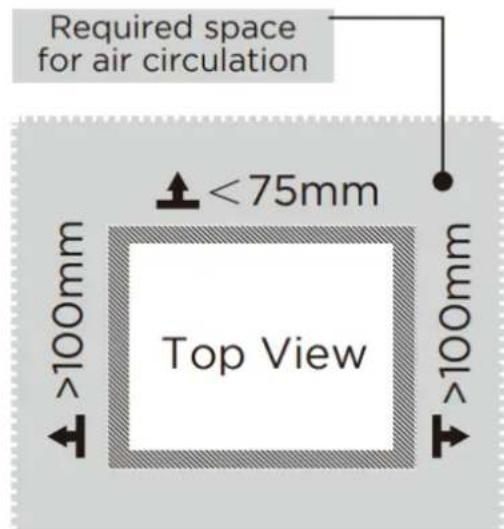 BRANDT BFD4355EW - Dimensions and clearances - 2