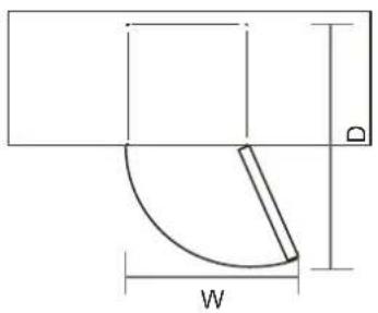 BRANDT BFD6510SW - Space required - 1