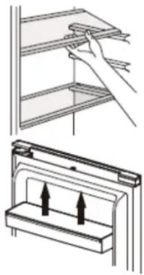BRANDT BFD6510SW - Colocación de los balcones de puerta - 1