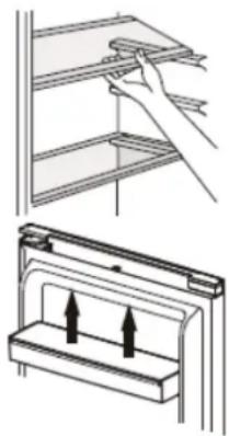 BRANDT BFD6510SW - Positionnement des balconnets de porte - 1