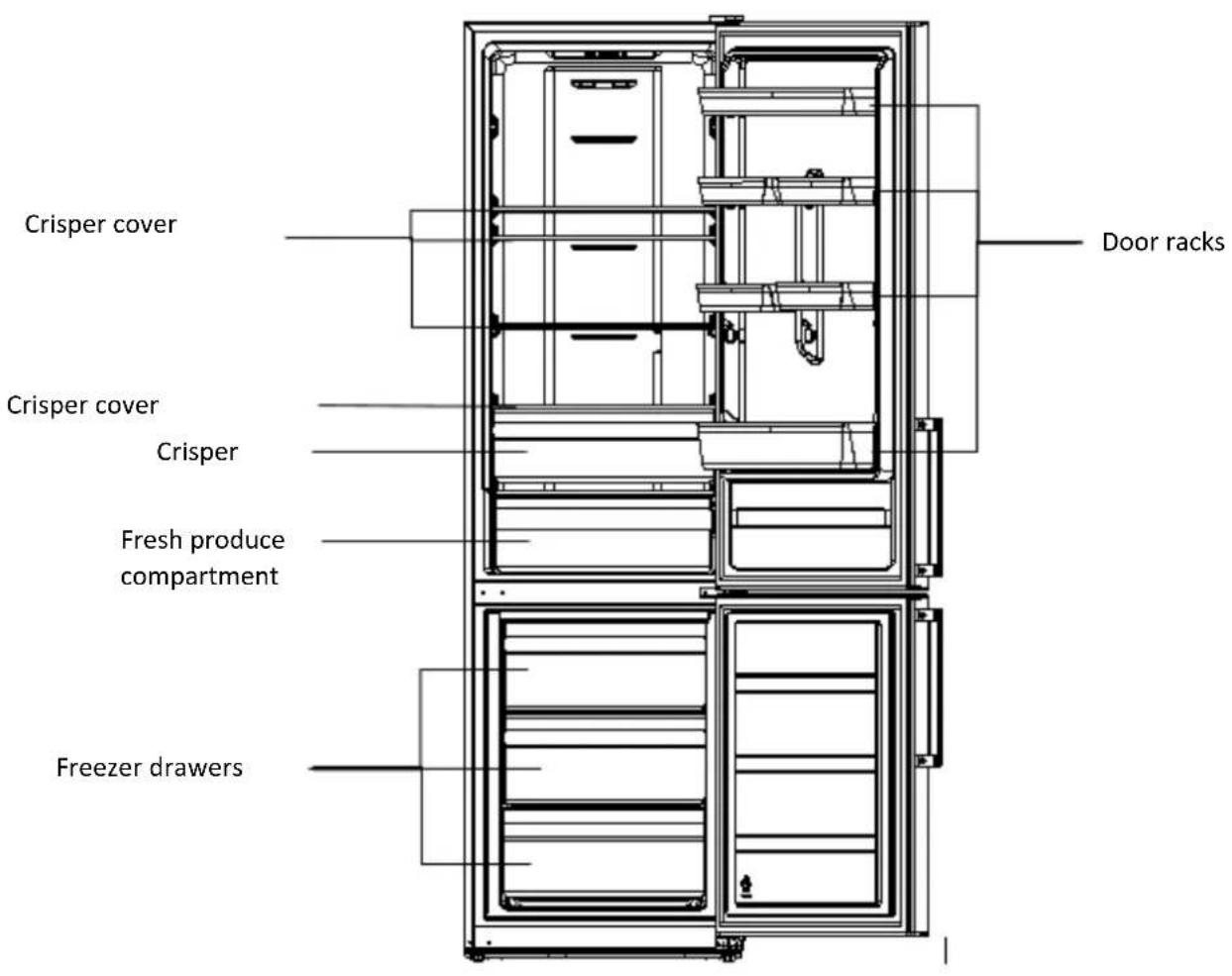BRANDT BFC2062NX - Layout and presentation of your appliance - 1