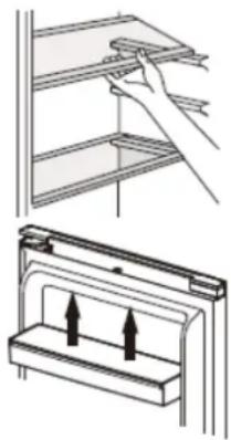 BRANDT BFC2062NX - Colocación de los balcones de puerta - 1