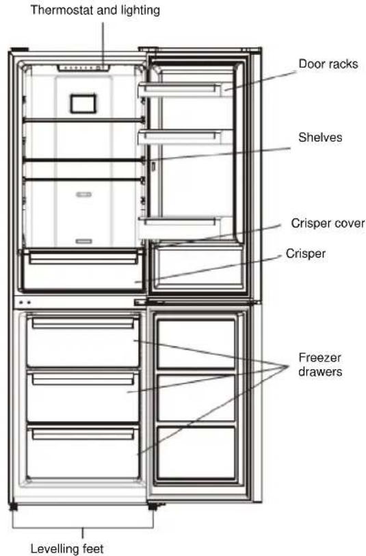 BRANDT BFC8562NX - Layout and presentation of your appliance - 1
