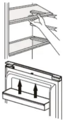 BRANDT BFC8562NX - Positioning the small door trays - 1