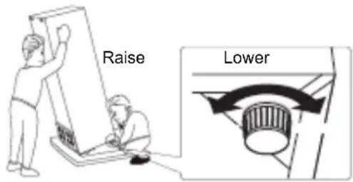 BRANDT BFC8570NX - Levelling the appliance - 2