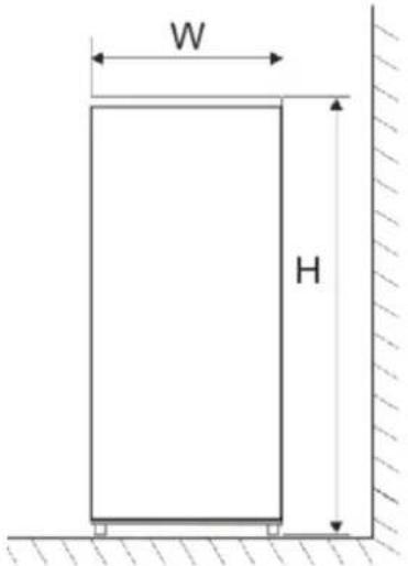 BRANDT BFC8570NX - Space required - 1