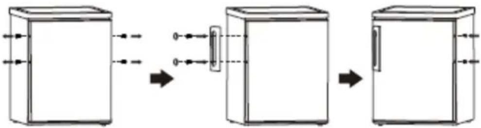 BRANDT BFC8600NX - Instale el tirador externo de la puerta (en caso de que tenga) - 1