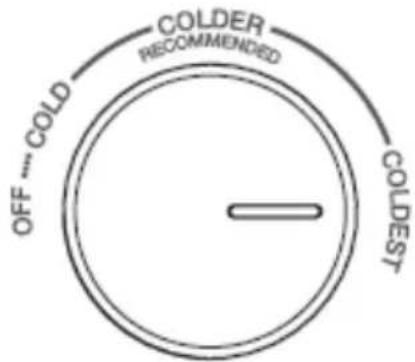 BRANDT BFC8600NX - Temperature setting of the Fridge Compartment - 1