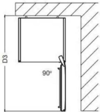 BRANDT BFC8512NX - Space required - 5