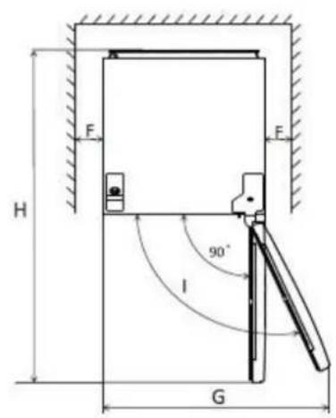 BRANDT BC8027EX - Space required - 2