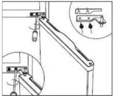 BRANDT BC8027EX - Inversión del sentido de apertura de las puertas - 4