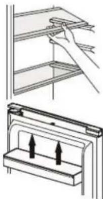 BRANDT BC8027EX - Positioning the small door trays - 1