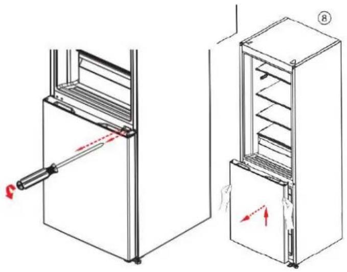 BRANDT BFC8512NW - Inverser le sens d'ouverture des portes - 4