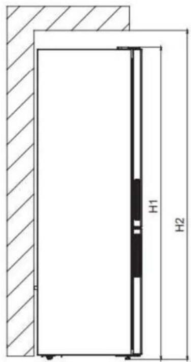 BRANDT BFC8512NW - Χώρος που πρέπει να τηρείτε - 1