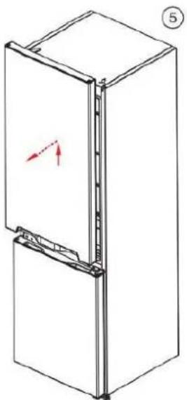 BRANDT BFC8052SX - Reversing the opening direction of the doors - 2