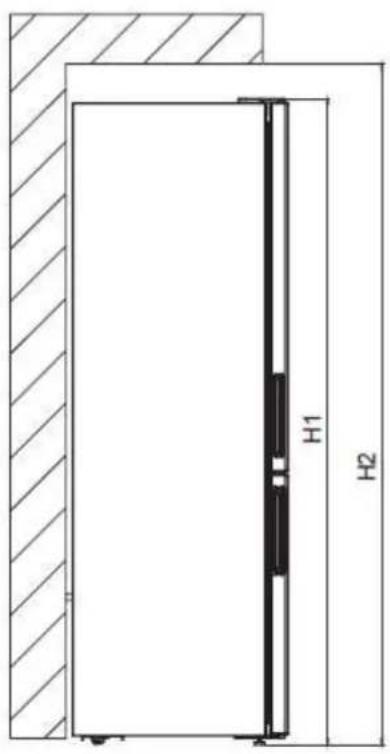 BRANDT BFC8052SX - Χώρος που πρέπει να τηρείτε - 1