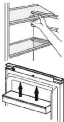 BRANDT BFC8027SW - Colocación de los balcones de puerta - 1