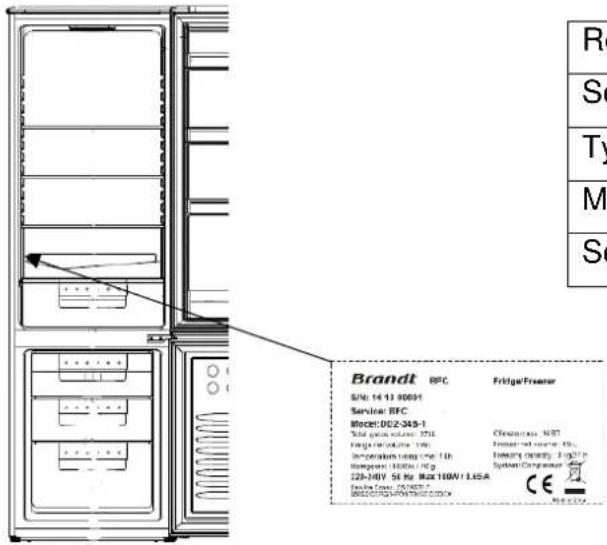 BRANDT BFC8027SW - Servicing and repairs, France - 1