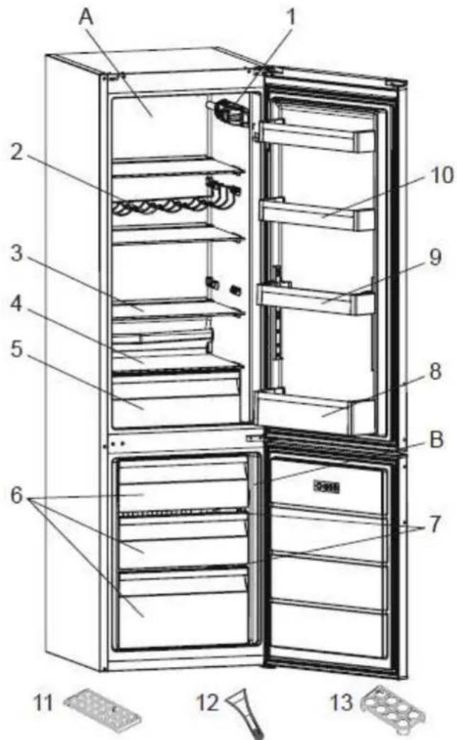 BRANDT BFC8052SW - Layout and presentation of your appliance - 1