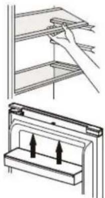 BRANDT BFC8052SW - Using the shelves - 1