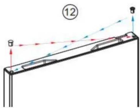 BRANDT BFC8052SW - Inversión del sentido de apertura de las puertas - 6