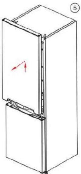 BRANDT BFC8052SW - Inversión del sentido de apertura de las puertas - 2