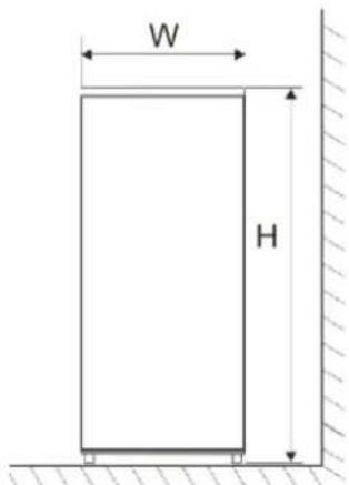 BRANDT BFC6510SW - Space required - 1