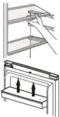 BRANDT BVC8661NA - Positioning the small door trays - 1