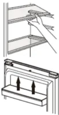 BRANDT BVL7260SR - Positioning the door shelves - 1