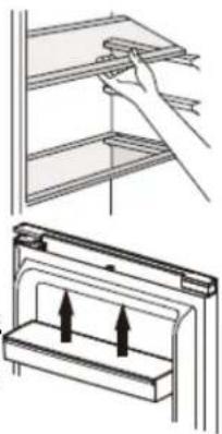 BRANDT BVD7060NV - Positionnement des balconnets de porte - 1