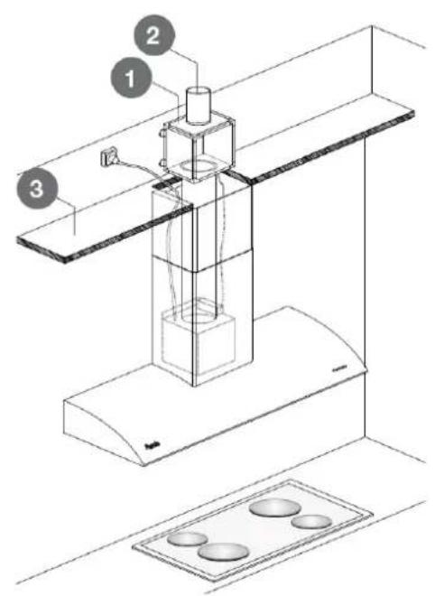 Pando E-391 - MOTOR EXTERN PENTRU TAVAN SUSPENDAT - 1