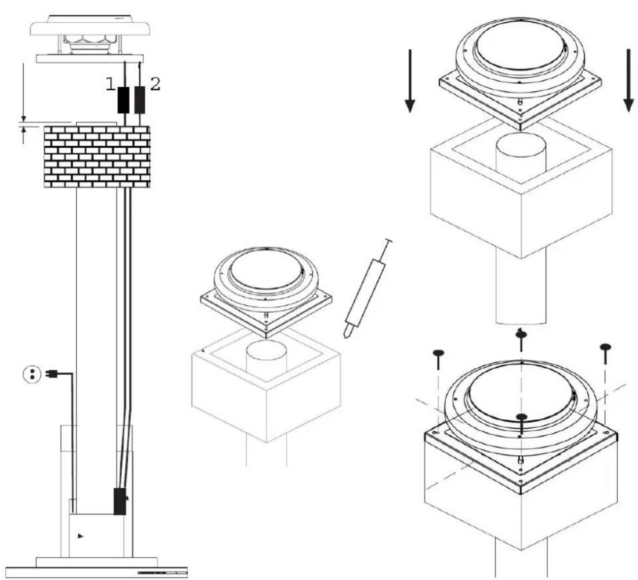 Pando EVO - INSTALLATION OF EXTERIOR, ROOF OR WALL MOTOR (According to versions) - 1