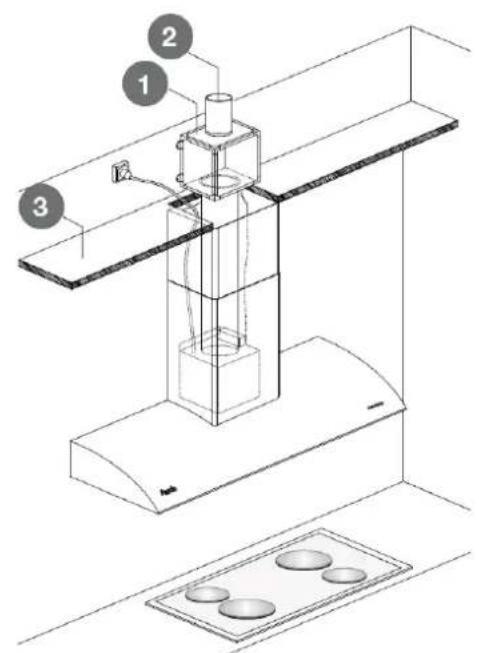 Pando E-390 - MOTEUR EXTÉRIEUR DE FAUX PLAFOND: - 1