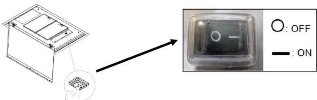 Pando E-390 - ON/OFF SAFETY BUTTON, OPTIONAL DEPENDING ON HOOD MODEL AND VERSION - 1