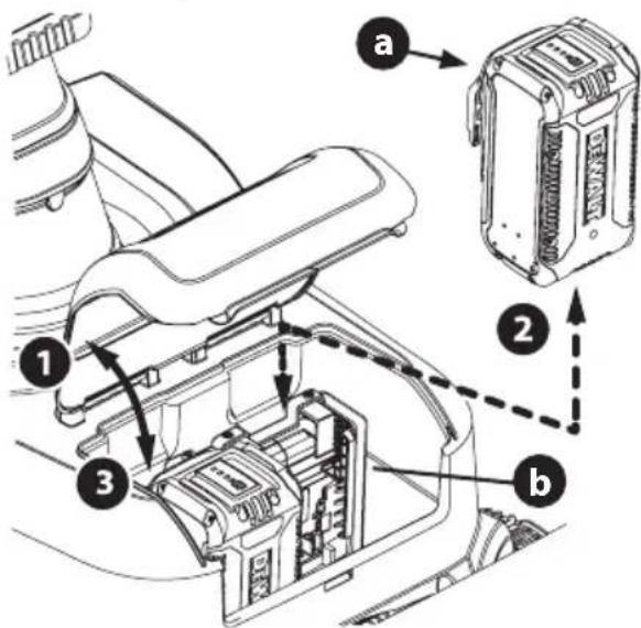 DEWALT DCSNP2142 - INSTALLATION DE LA BATTERIE - 2